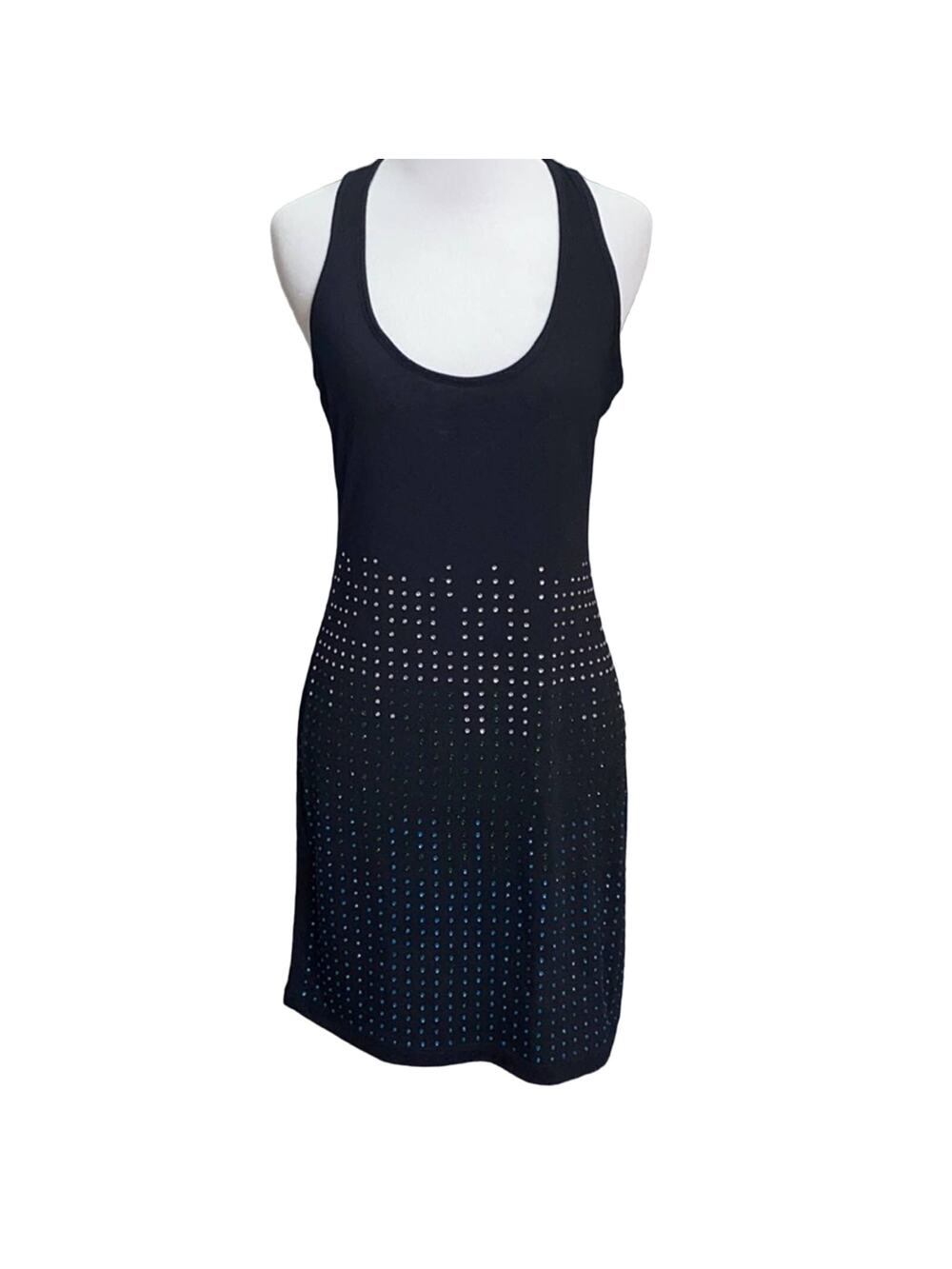 L8teR Rhinestone Jewel Racerback Dress Medium